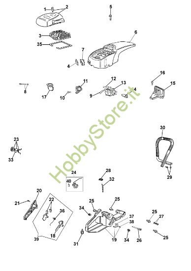 Picture of Filtro aria e impugnatura 165 HD Motosega