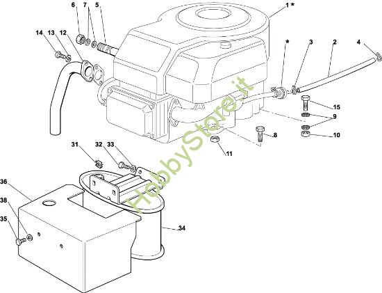 Picture of Motore EF 102C/15,5H Cat.2002 Trattorino