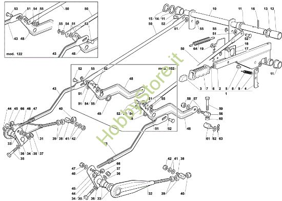 Picture of Sollevamento piatto di taglio EF 122C/22H Cat.2001 Trattorino