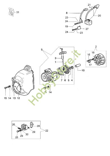 Picture of Avviamento e frizione STARK 25 TR Decespugliatore