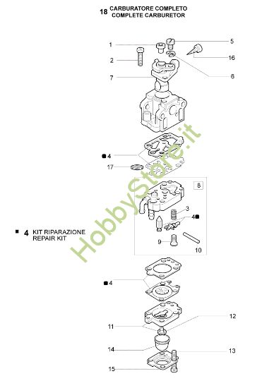 Picture of Carburatore WYL-159A STARK 25 TR Decespugliatore