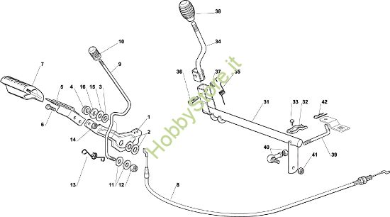 Picture of Comando freno e comando cambio EF 63C/6,5M Cat.2003 Trattorino