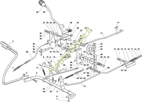 Picture of Comando trasmissione e freno EF 72C/12,5H Cat.2003 Trattorino