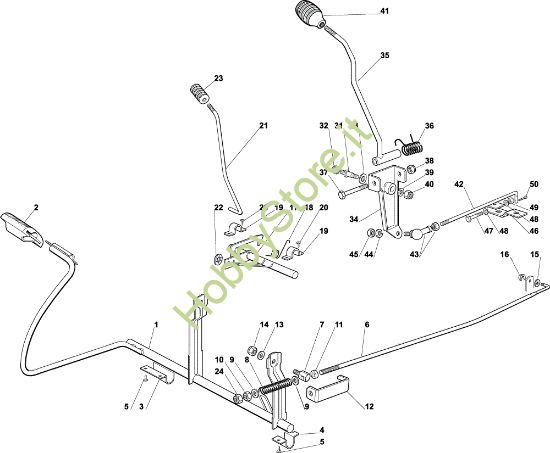 Picture of Comando freno e comando cambio EF 92C/13,5M Cat.2003 Trattorino