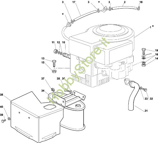Picture of Motore EF 92C/13,5H Cat.2003 Trattorino