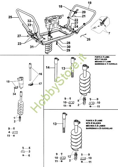Picture of Gruppo barella e punte TR 1585 R Mototrivella