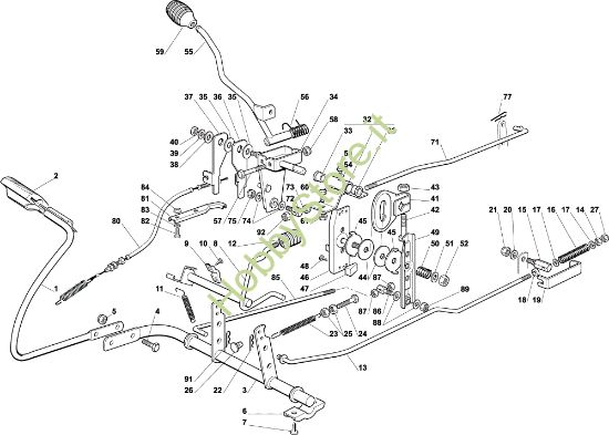 Picture of Comando trasmissione e freno EF 72C/12,5H Cat.2004 Trattorino