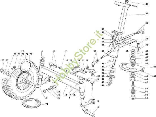 Picture of Sterzo EF 92C/13,5M Cat.2004 Trattorino