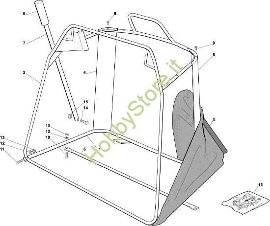 Picture of Sacco (Parte mobile) EF 92C/13,5M Cat.2004 Trattorino