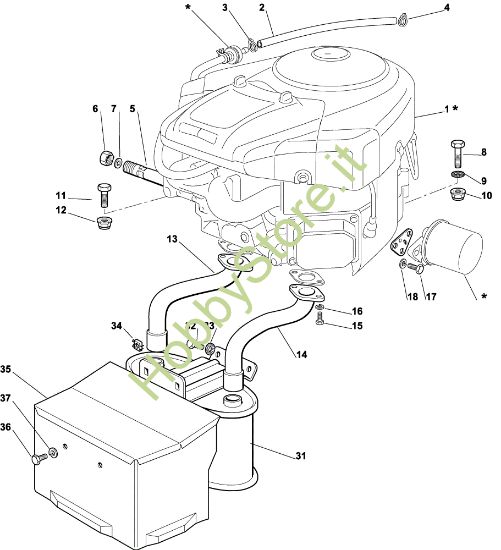 Picture of Motore EF 102C/20H Cat.2004 Trattorino