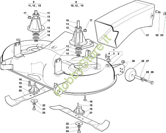 Picture of Piatto di taglio (2) EF 102C/20H Cat.2004 Trattorino