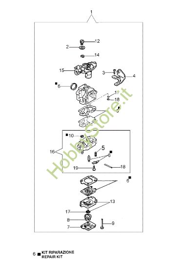 Picture of Carburatore WYJ-282A 8250 Ergo Decespugliatore