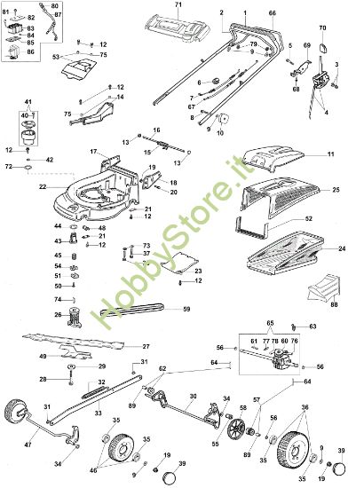 Picture of Esploso (Fino a maggio '07) AR 53 TBXE Plus-Cut Rasaerba