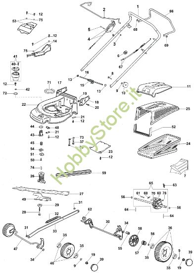 Picture of Esploso (Fino a maggio '07) AR 53 TBXM Plus-Cut Rasaerba