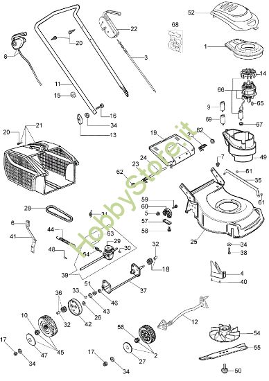 Picture of Esploso completo LR 48 TE Rasaerba elettrico