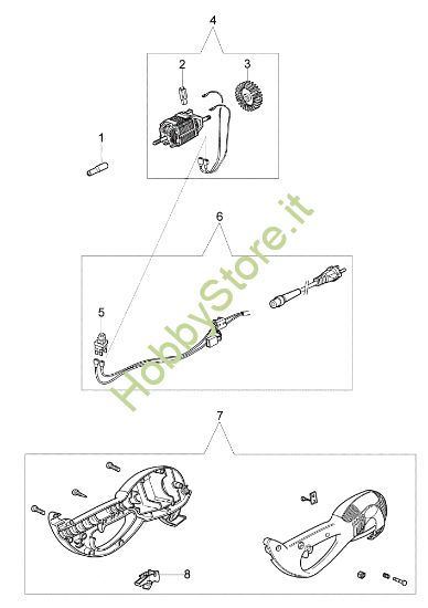 Picture of Motore elettrico (Matr. 308xxxxxxx) 8061 Trimmer elettrico