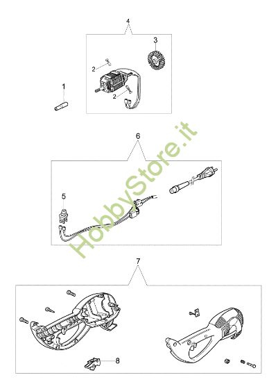 Picture of Motore elettrico (Matr. 311xxxxxxx) 8110 Trimmer elettrico