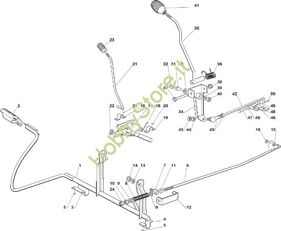 Picture of Comando freno e comando cambio EF 92C/13,5M Cat.2005 Trattorino