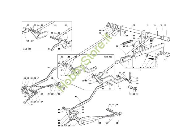 Picture of Sollevamento piatto di taglio EF 122C/22H Cat.2005 Trattorino