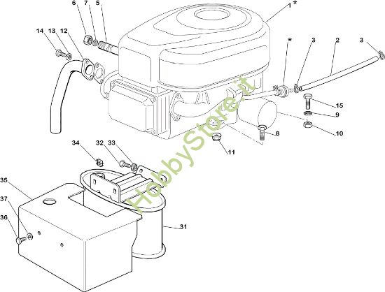 Picture of Motore EF 102C/15,5H Cat.2005 Trattorino