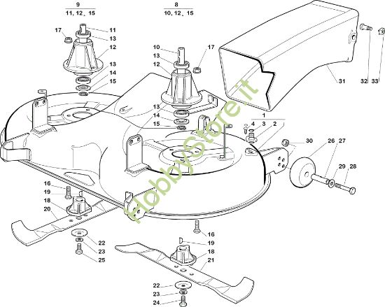 Picture of Piatto di taglio (2) EF 102C/15,5H Cat.2005 Trattorino