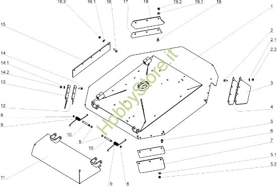 Picture of Piatto di taglio (1/2) TUAREG 92 Cat.2005 Trattorino