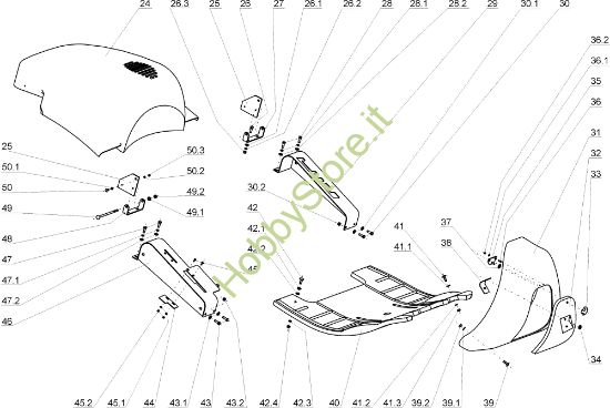 Picture of Cofano (2/2) TUAREG 92 Cat.2005 Trattorino