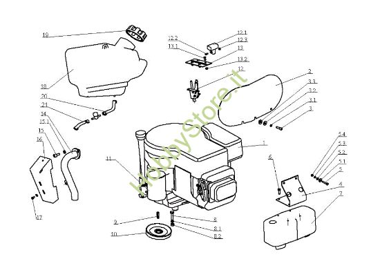 Picture of Motore EF 104J/15,5H Cat.2005 Trattorino