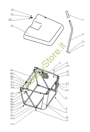 Picture of Sacco raccoglierba EF 104J/15,5H Cat.2005 Trattorino