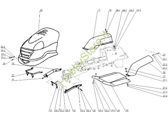 Picture of Cofano (2/2) EF 104J/15,5H Cat.2005 Trattorino