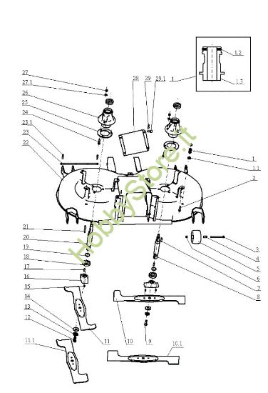 Picture of Piatto di taglio (1/2) EF 104JH/20H Cat.2005 Trattorino
