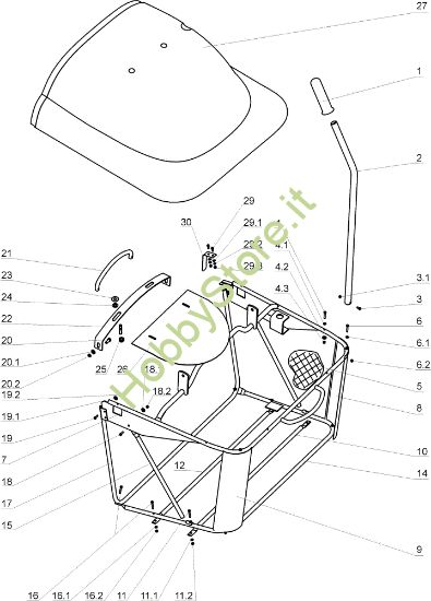 Picture of Sacco raccoglierba EF 104JH/20H Cat.2005 Trattorino
