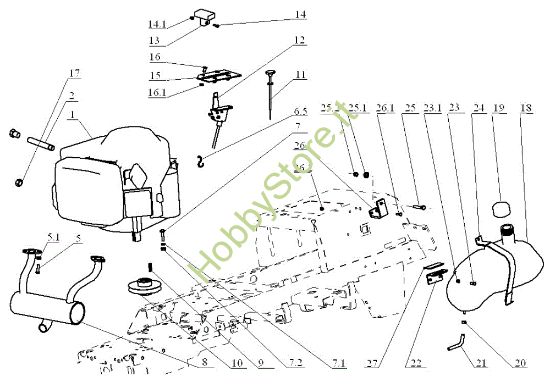 Picture of Motore EF 124J/20H Cat.2005 Trattorino