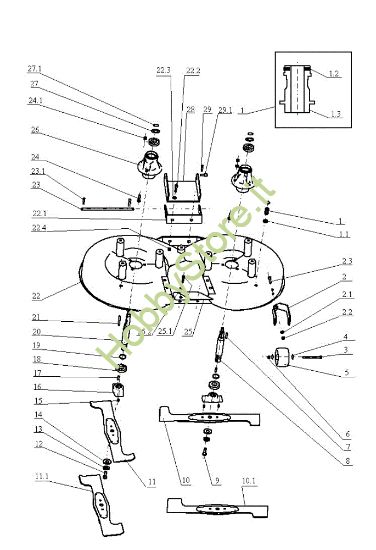 Picture of Piatto di taglio (1/2) EF 124JH/20H Cat.2005 Trattorino