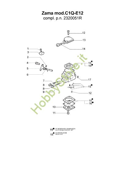 Picture of Carburatore C1Q-E12 (Fino a 30/09/07) STARK 42 IC Decespugliatore