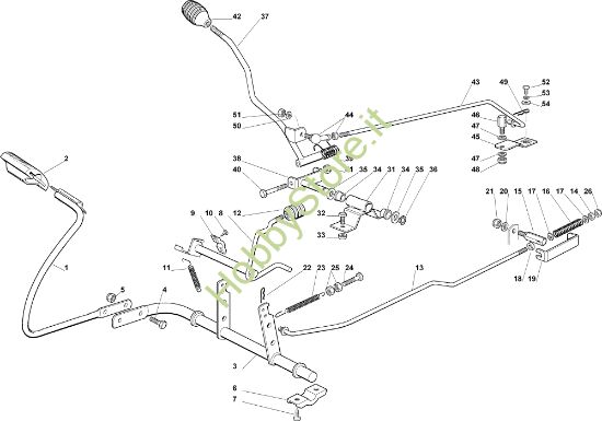 Picture of Comando trasmissione e freno EF 72C/12,5M Cat.2006 Trattorino