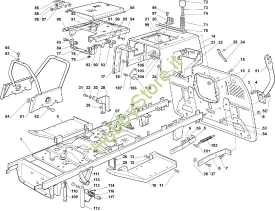 Picture of Telaio EF 102C/15,5H Cat.2006 Trattorino