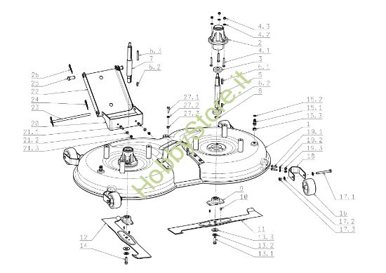 Picture of Piatto di taglio (1/2) EF 124J/22H Cat.2006-2007 Trattorino