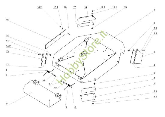 Picture of Piatto di taglio (1/2) TUAREG 92 Cat.2006-2007 Trattorino