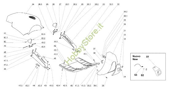 Picture of Cofano (2/2) TUAREG 92 Cat.2006-2007 Trattorino