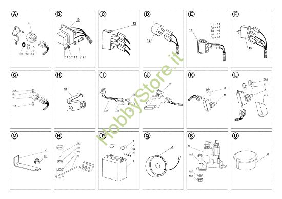 Picture of Parti elettriche EF 104J/15,5H Cat.2006-2007 Trattorino
