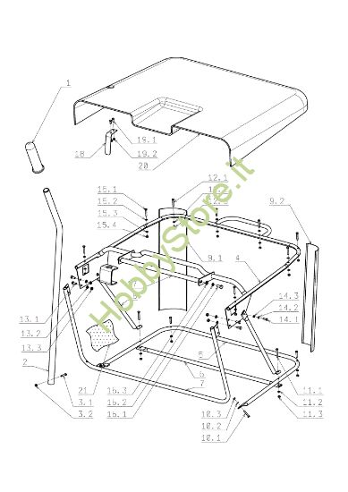 Picture of Sacco raccoglierba EF 104J/16H Cat.2006-2007 Trattorino