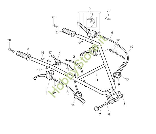 Picture of Comandi manubrio MZ 2500 R (EN709) Motozappa