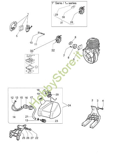 Picture of Serbatoio e filtro aria STARK 25 IC Decespugliatore