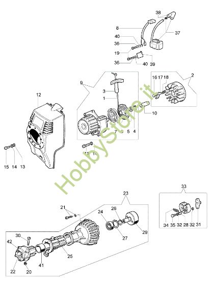 Picture of Avviamento e frizione 8260 IC Decespugliatore