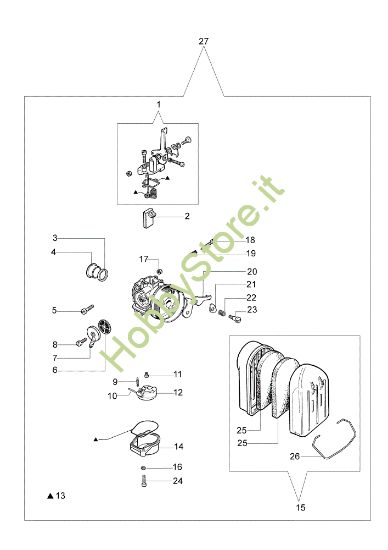 Picture of Carburatore SHA14-12L IC 2080 Carriola