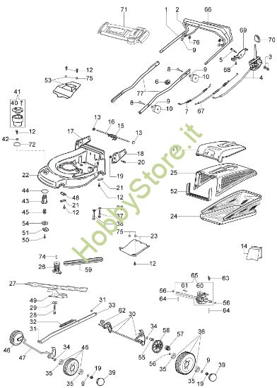 Picture of Esploso completo AR 44 TBX Plus-Cut Rasaerba