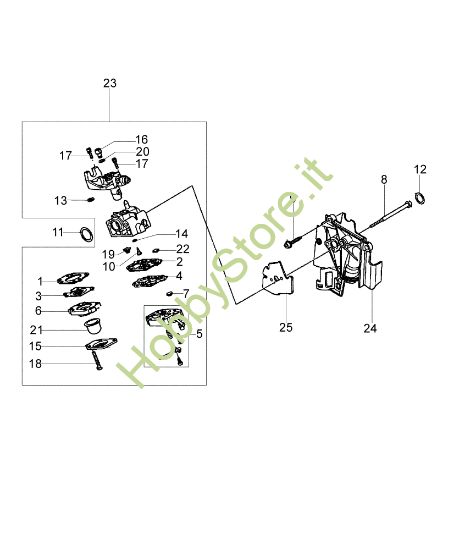 Picture of Carburatore WYB 6D DS 2600 4S Decespugliatore