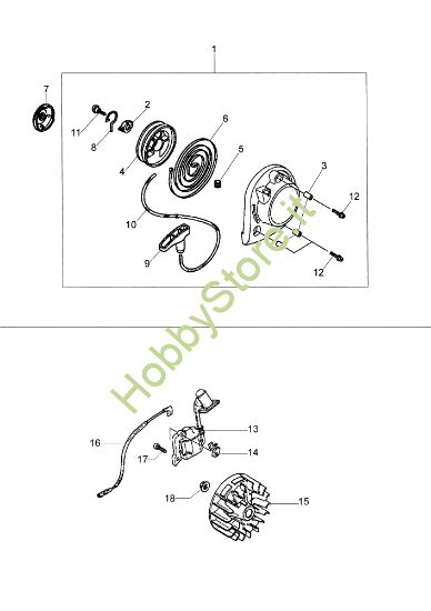 Picture of Avviamento completo DS 3600 4T Decespugliatore
