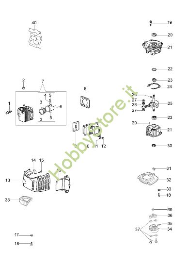 Picture of Gruppo motore TG 2600 XP Tagliasiepi